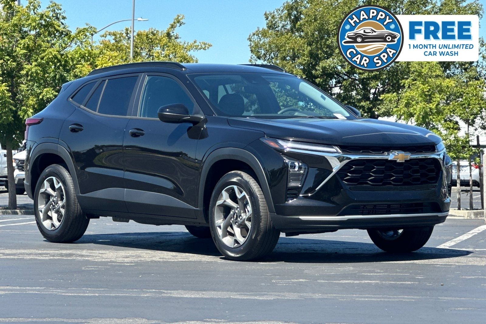 2026 Chevrolet Trax LT in Mosaic Black Metallic — front three-quarter view