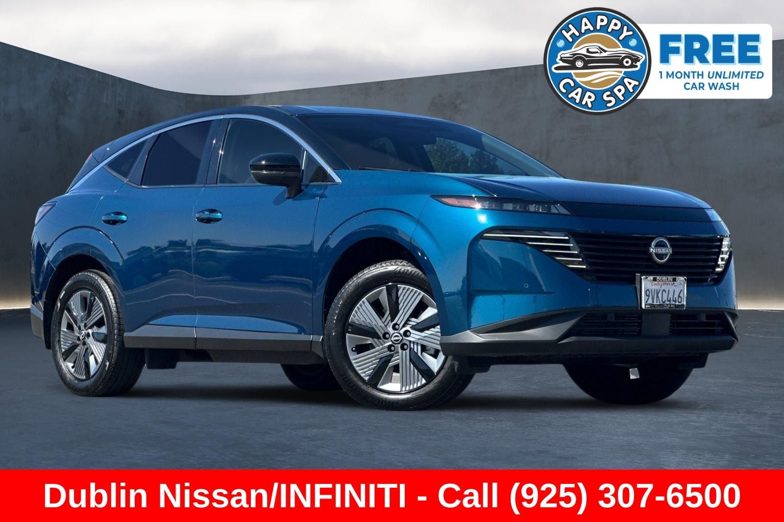 2025 Nissan Murano SL in Aurora Blue Pearl Metallic/Super Black — front three-quarter view