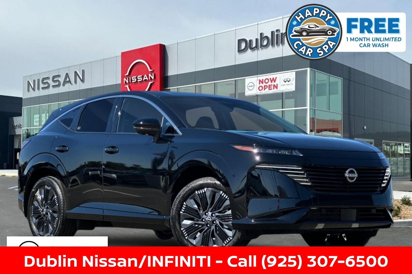 2026 Nissan Murano Platinum in Super Black — front three-quarter view